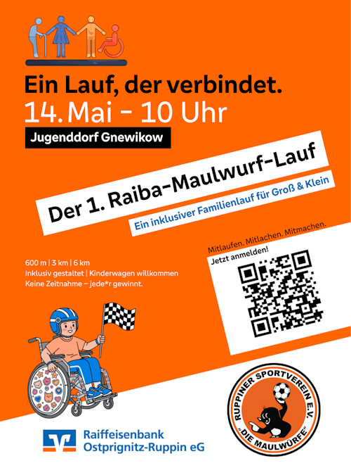 Erster Raiba-Maulwurf-Lauf am 14. Mai 2026
