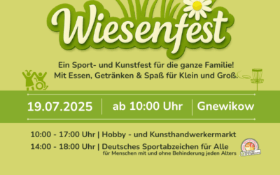 Wiesenfest 2025 in Gnewikow – Ein Sport- und Kunstfest für die ganze Familie!